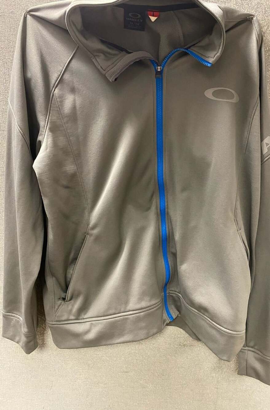 Oakley Full Zip Light Grey Hoodie Size XL